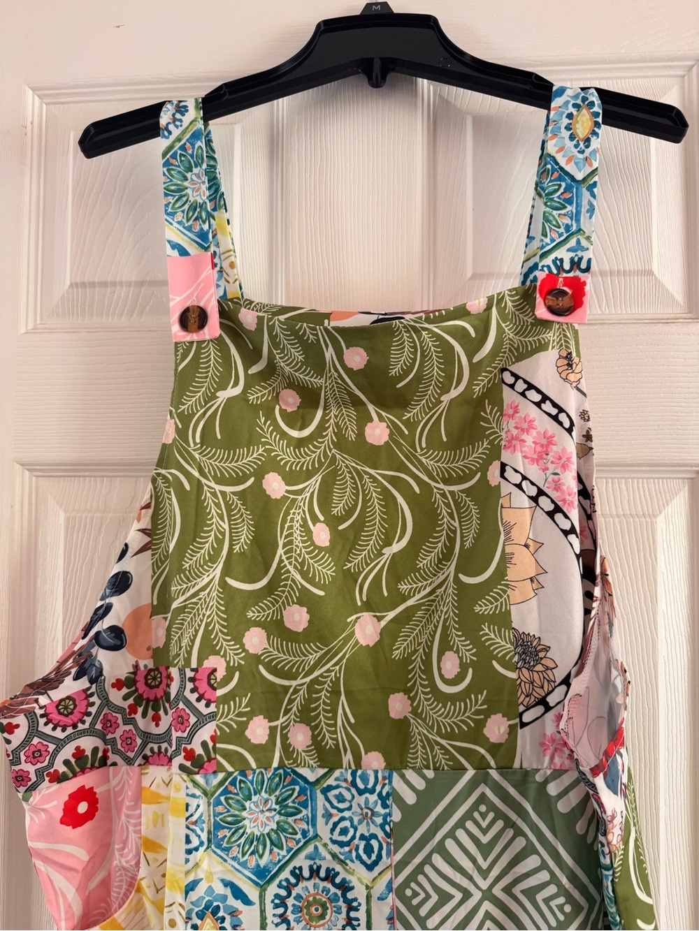 Patchwork Print Overalls - Multicolor - Picture 3 of 4